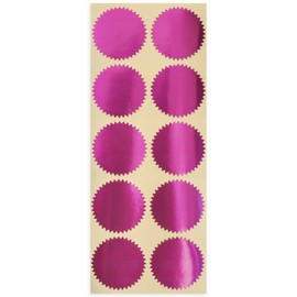 MaxMark 1.75" Self Adhesive Glossy Purple Seal Labels for Certificates, Library, Notary Embossing Seals - 100 Count