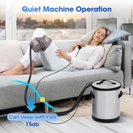 Cold Therapy Machine, Ice Machine for Knee Surgery, Help with Knee Pain Cold Water Circulating System with Pump, Adjustable Timer, Great for ACL,Swelling, Sprains (Gray)