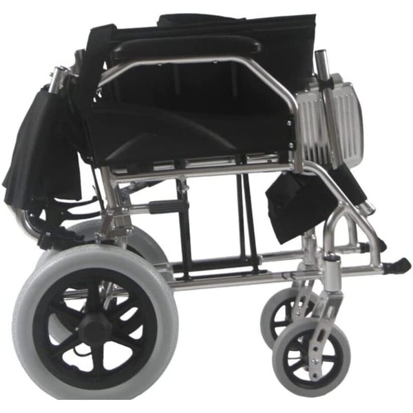 Angel Mobility Lite Lightweight Folding Transit Attendant Compact Travel Wheelchair Chair
