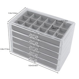 Rock Display Case 5 Layer Rock Collection Box for Kids Crystal Display Shelf Perfect for Showcasing Gemstones Minerals and Rock Collections Organize Your Rock Collection with Style and Elegance