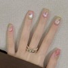 YXRXKJ Nail Tips, Short, Cat Eye, Medium, 24 Pieces, Nail