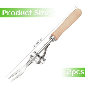 Pack of 2 Weeder Stainless Steel, Dandelion Cutters, Root Weeder with Wooden Handle, Manual Weeder for Digging, Hand Weeder for the Garden, Root Weeder Weeder for Garden for Digging, Weeding,