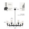 L LOHAS LED 8-Light Black Chandelier for Dining Room Light