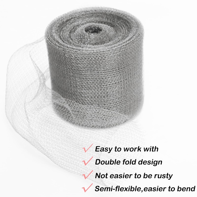 AWIORETON Wire Mesh for Mice Control 5 in X 36Ft,Hole