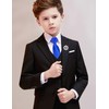 Alizeal Boys Solid Color Pre-tied 6cm Zipper Skinny Necktie, Royal