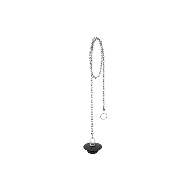 Kakudai W-Type Bath Rubber Stopper with Chain 650mm, Upper Edge