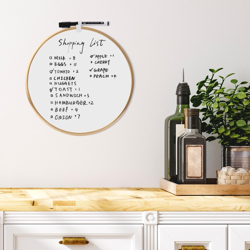 Mr. Pen- Round Dry Erase Board, 11.5” with a Black