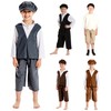 Charlie Crow Archie Victorian Boy Costume for Kids 7-9 Years.