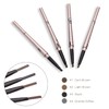 2 Pack Eyebrow Pencil, Waterproof Eyebrow Makeup with Dual Ends,