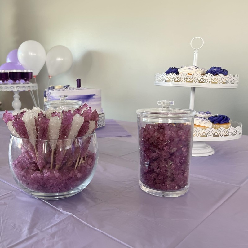 Classic Rock Candy Sticks, Sugar Rock Crystal Lollipops, Individually Wrapped