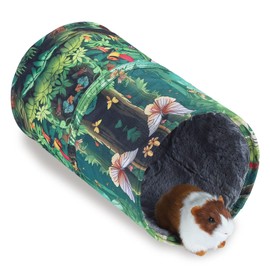 IBWell Cute Forest Guinea Pig Hideout Tunnel Bunny Tunnel Guinea Pig Tunnels and Tubes Hamster Tunnel Soft Tunnel