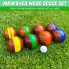 GoSports 100 mm Hardwood Bocce Set with 8 Premium 12