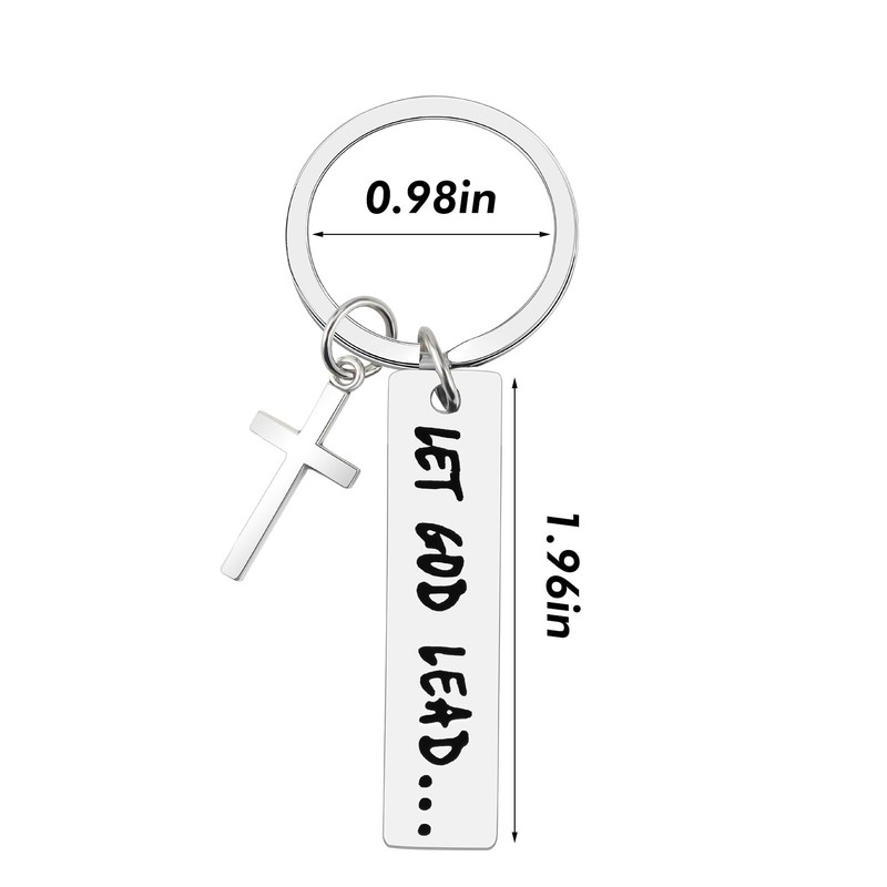PLwelth Cross Keychain for Women Men Christian Cross Keyring Inspirational