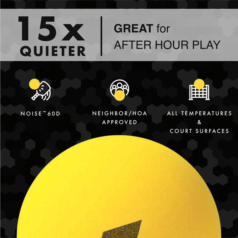 Stealth Pickleball Balls - Quiet Outdoor & Indoor Pickleball Balls