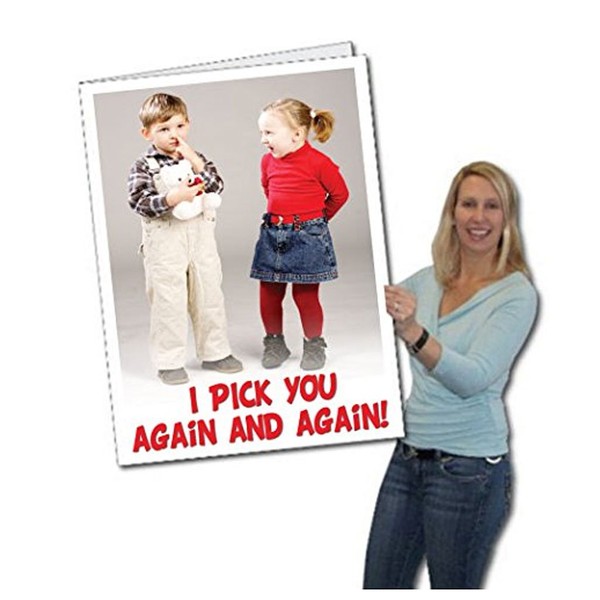 VictoryStore Jumbo Greeting Cards: Giant Birthday Card (I Pick You) 2 feet x 3 feet Card with Envelope
