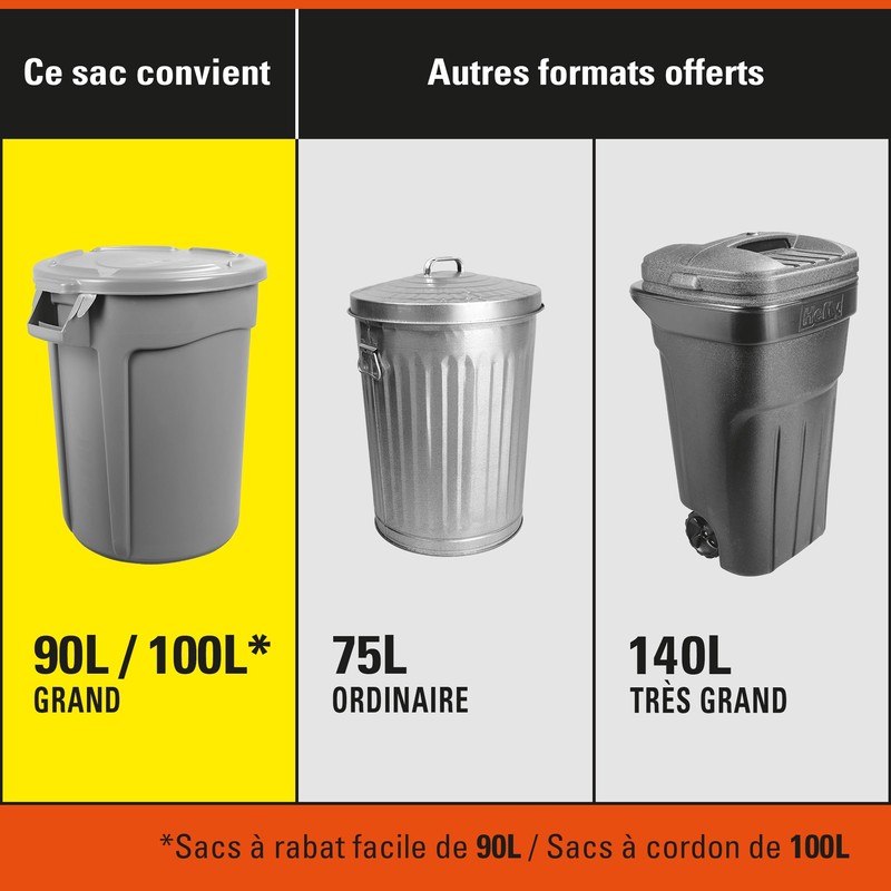 Hefty™ Ultra Strong Large 90 Litres Blue Recycling, 16 Bags