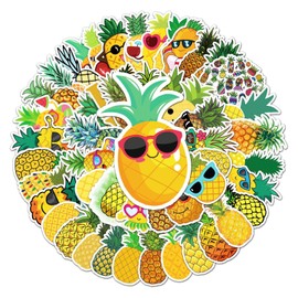50 PCS Stickers for Pineapple Water Bottle|Vinyl Waterproof Sticker for Laptop Skateboard Phone Car Decals for Adults Decor(Cute Fruit Stickers)