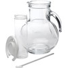 Bormioli Rocco Kufra Glass Pitcher with Ice Container and Lid,