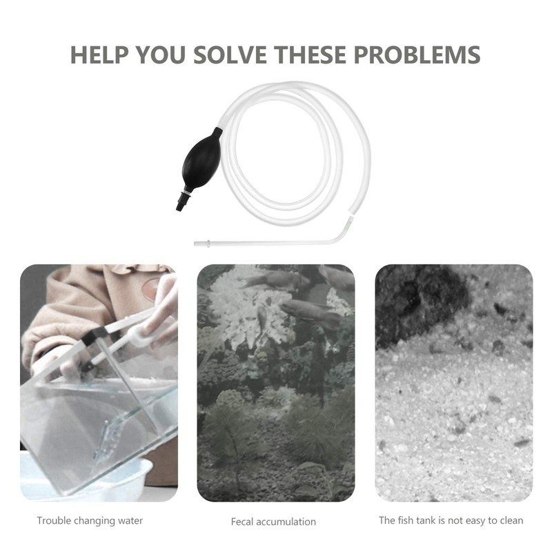 Ipetboom 3sets Mini Aquarium Water Changer Siphon Tool Easy to