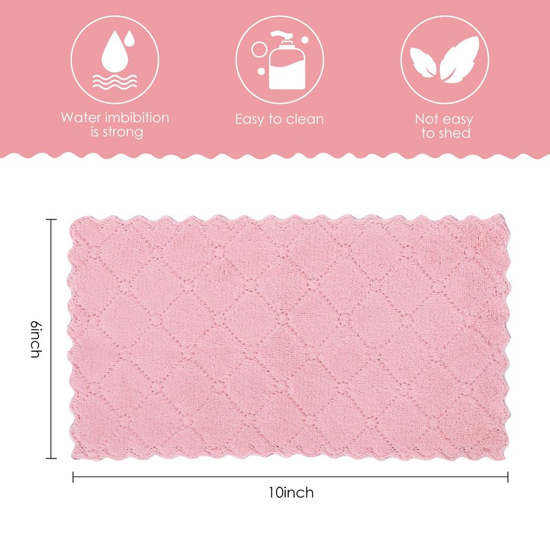 Rachan 11Pack Kitchen Dish Cloths Reusable Dish Towels,Super Absorbent Coral
