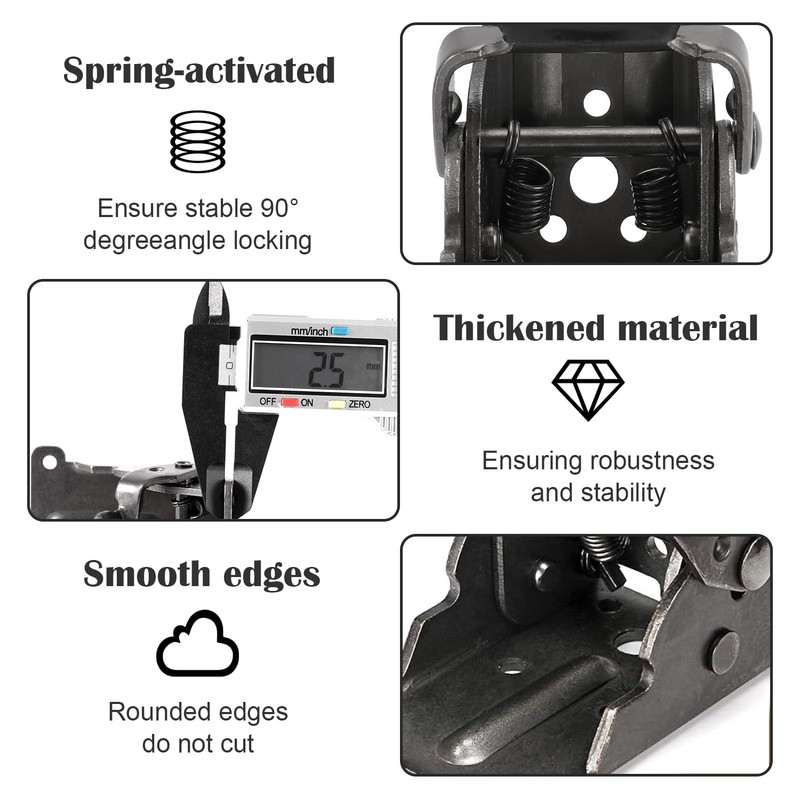 DUOCIYUAN Folding Hinge with Locking 4 Pieces Table Legs Foldable