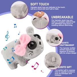 HIULLEN Sad Hamster, Sad Hamster Cuddly Toy, Sad Hamster Meme Plush Toy with Built-in Violin Sound, Plush Doll, Hamster Toy, Stuffed Toy, Gift for Children, Adults, Family, Friends