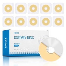 10PCS Ostomy Barrier Rings, Ostomy Supplies, 4mm Thickness Moldable Ostomy Rings Medical Grade Hydrocolloid Adhesive Barrier Rings Better Seal for Ostomy Bags (Box of 10)