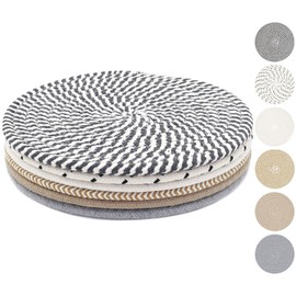 KITLAB 10 Inch Trivets for Hot Dishes, Hot Pots and Pans, Extra Large Thick Heat Resistant Large Coaster for Kitchen, Hot Pads, Kitchen Essentials, Pot Holders for Table & Countertop, 6 Pcs