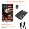 Server Books for Waitress,Leather Waiter Book Server Wallet with Zipper,Cash