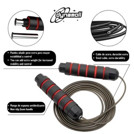 3 in 1 Fitness Pack: Elastic Band and Red Circular Rubber, Adjustable Jump Rope, Non-Slip Handle, Bearings and Extra Weight – Ideal for Home Training, Crossfit, Pilates, and Bodybuilding