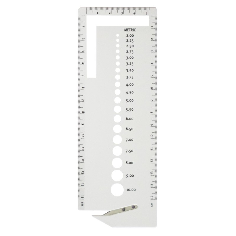 Pony Knitters Gauge, Multi-Colour, 2-10mm