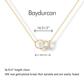 Baydurcan Mother Daughter Necklace Gifts for Mom Birthday Unique Mom and Daughter Necklace (Mother)