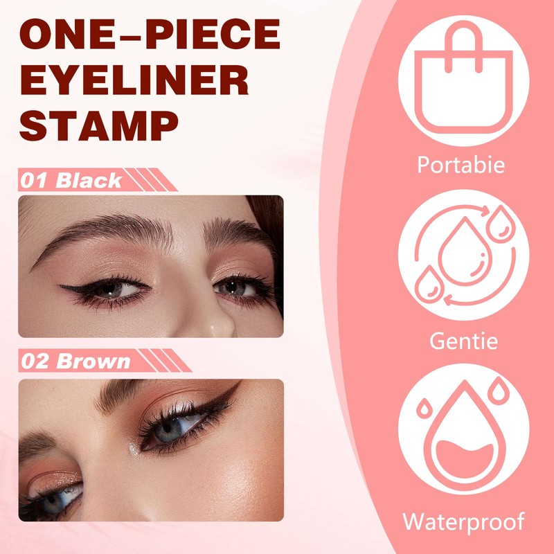 FUERHPSH 2pcs Winged Eyeliner Stamp Pen, 2026 New Foldable Eyeliner