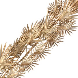 Gisela Graham CHRISTMAS GOLD PALM LEAF GARLAND 180CM