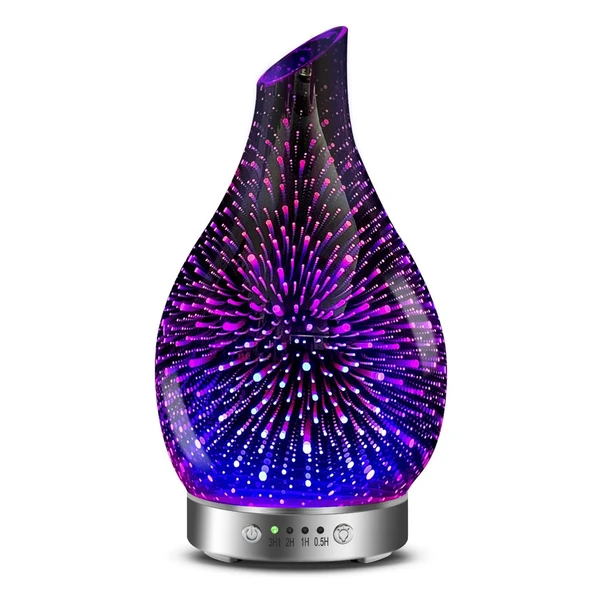 MAXWINER Essential Oil Diffusers Ultrasonic 3D Glass Aromatherapy Diffuser, Auto