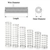 Unifizz Compression Spring,10 Pcs 304 Stainless Steel, 2mm OD, 0.3mm