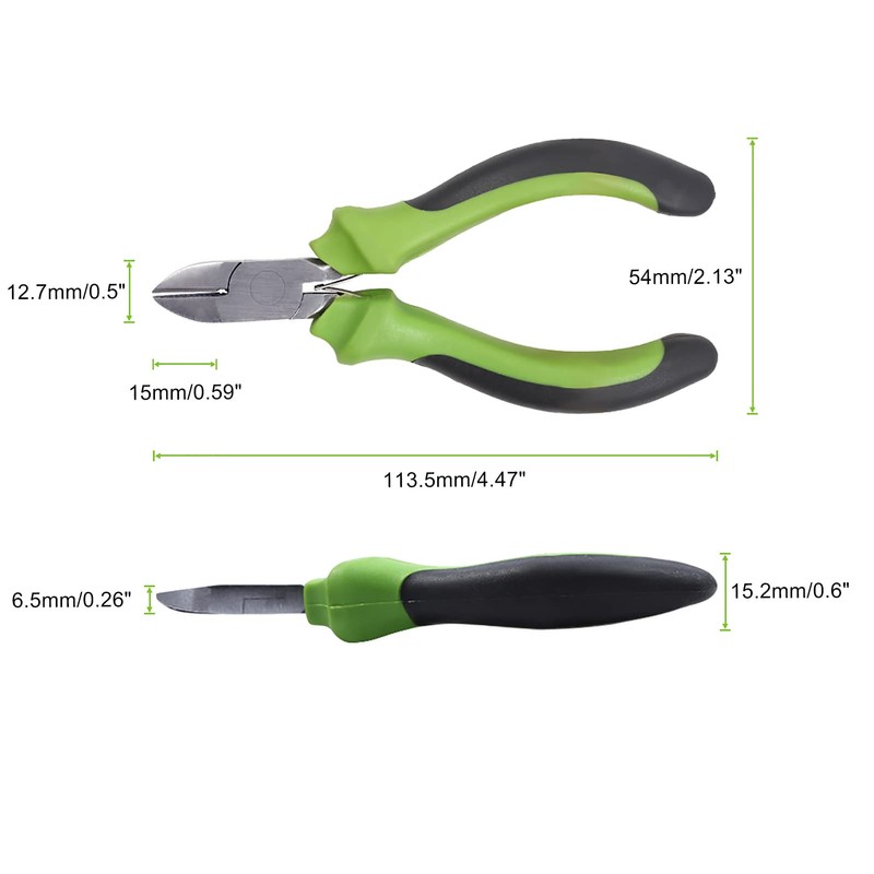 SPEEDWOX Mini Diagonal Cutting Pliers 4-1/2 Inches Small Wire Cutters