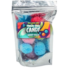 Fun Flavors Box - Freeze Dried Candy Merry Balls Fruity Crispy Treats, 1 oz