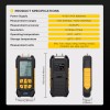 AUTOOL Portable Digital Manometer Dual Port Air Vacuum Pressure Gauge