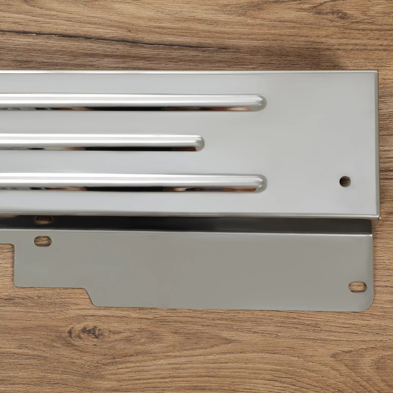 Unbranded Chrome Stainless Steel Bead Rolled Radiator Support For 1978-88