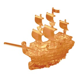BePuzzled Original 3D Crystal Puzzles | Pirate Ship Deluxe Original 3D Crystal Puzzle, Ages 12 and Up