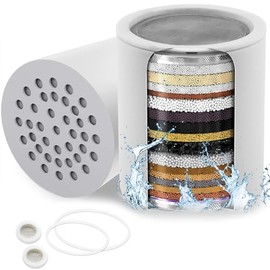 20 Etapas Filtro de Ducha, Shower Filter Cartucho de Repuesto de Elimina Cloro, Metales Pesados, Hierro, Otros Sedimentos, Cartuchos para Filtros de Ducha Uuniversales 2pcs