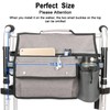 Wheelchair Organizer Storage Bag, Double-Sided Armrest Pouch with Cup Holder