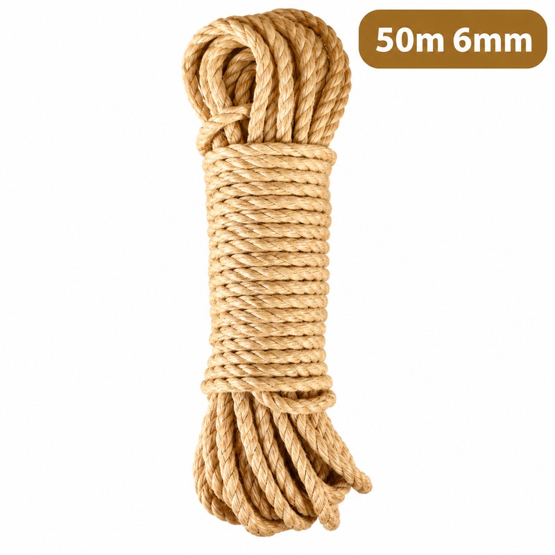 Natural Sisal Rope for Cat Scratching Posts – 4mm DIY