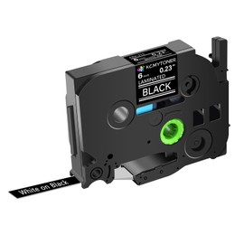 KCMYTONER 1 Pack Compatible for Brother Ptouch TZe315 TZ315 Label Maker Tape 6mm 0.23'' Laminated White on Black TZe-315 TZ-315 TZe TZ Tape for PT-1800 PT-1830 PT-1890C PT-2430PC PT-2730 PT-1290
