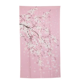 I-MART Cherry Blossom Japanese Noren Doorway Curtain, 59 inches X33.5 inches