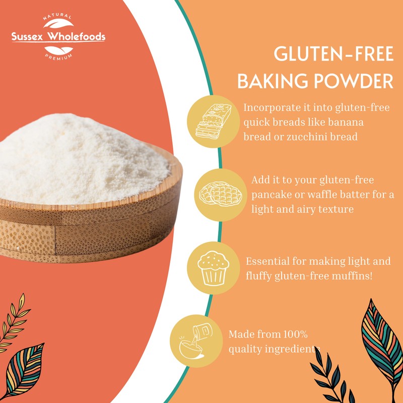 Organic Gluten-Free Baking Powder 500g - Perfect for Cakes, Bread