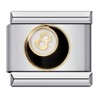 Magic 8 Eight Ball Charm Silver Italian 9mm Link Stainless