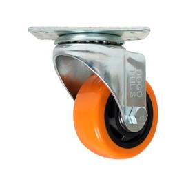 DOGOTULS ZF5112 Rodaja de PVC Naranja Giratoria con Placa 2"