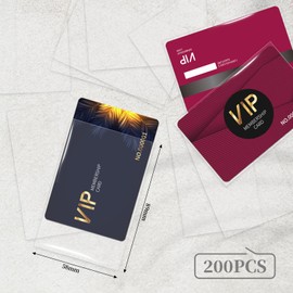 MayRecords 200 Counts Card Sleeves, 58 * 89mm Soft Clear Baseball Card Sleeves, Trading Card Sleeve, Plastic Card Protector Sleeves for Football Game Cards